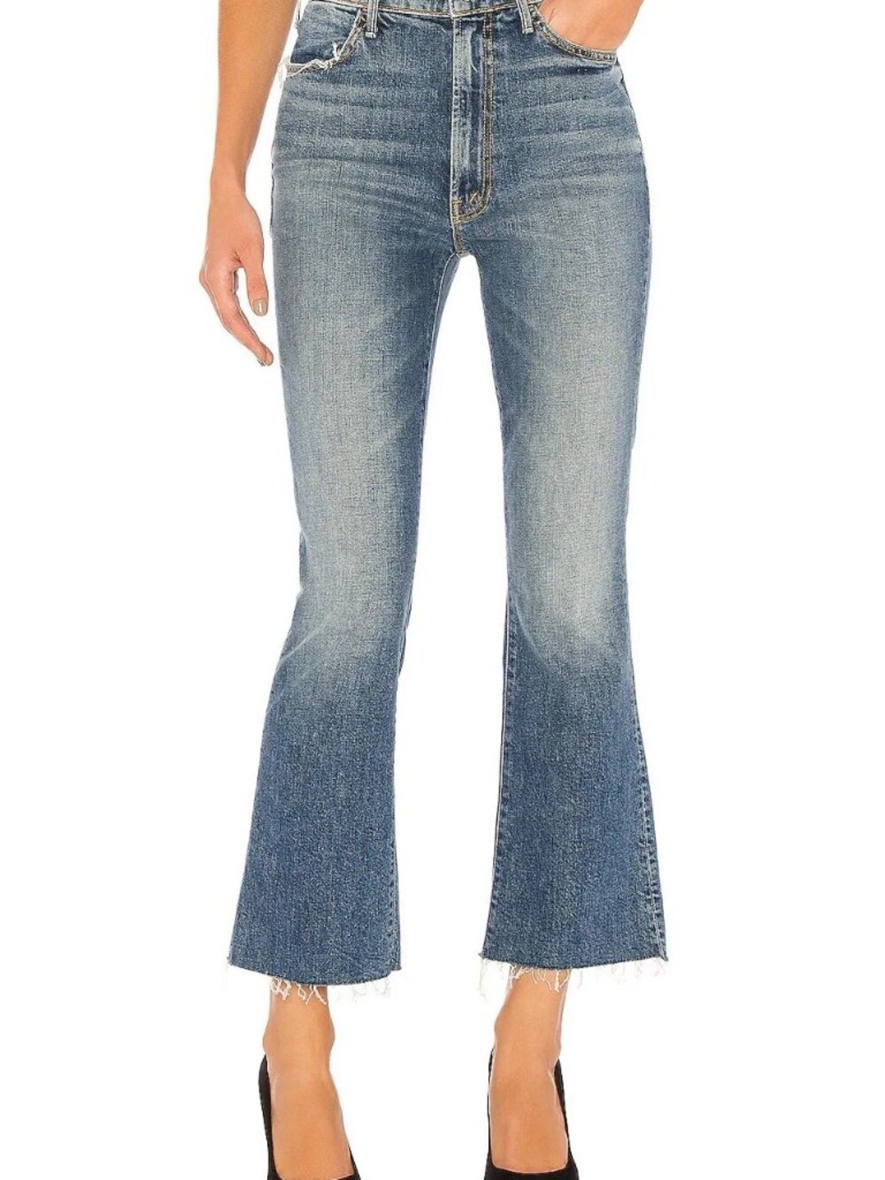 MOTHER Superior The Hustler Ankle Fray We All Scream Bootcut Flare Jeans 30
